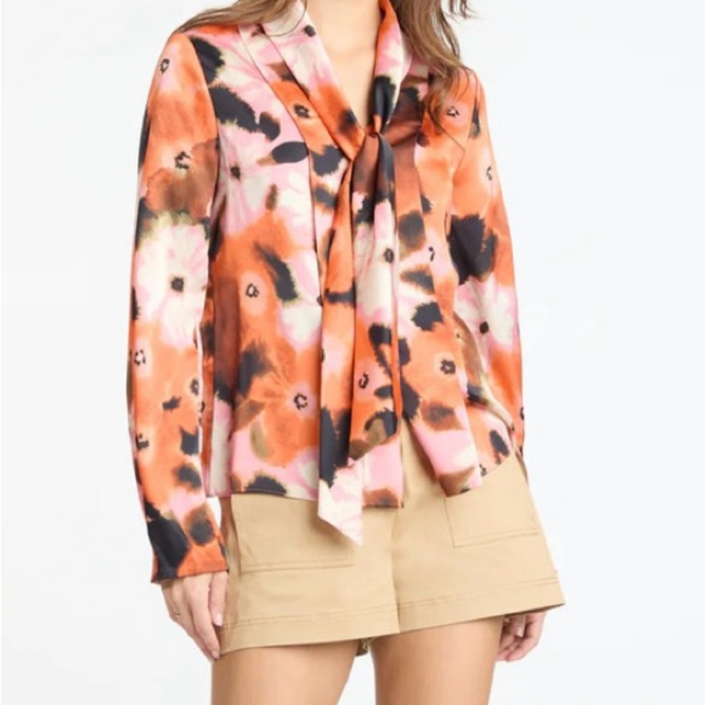 Tanya Taylor Canyon Floral Print Women's Top in peony